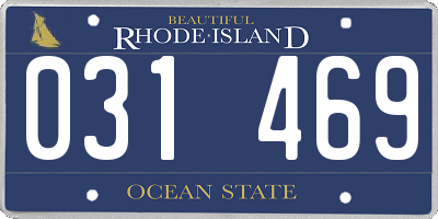 RI license plate 031469
