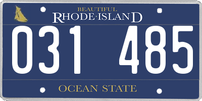 RI license plate 031485