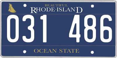 RI license plate 031486