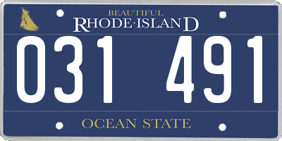 RI license plate 031491