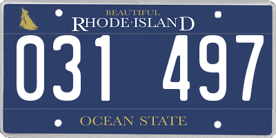 RI license plate 031497