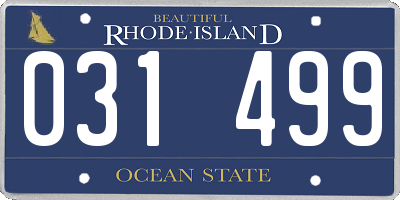 RI license plate 031499