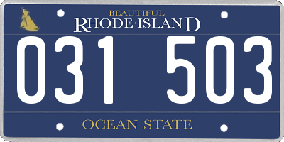 RI license plate 031503
