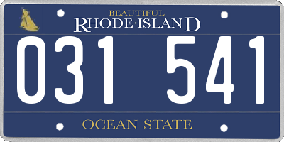 RI license plate 031541
