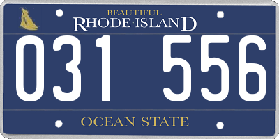 RI license plate 031556