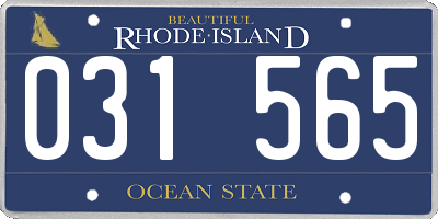 RI license plate 031565