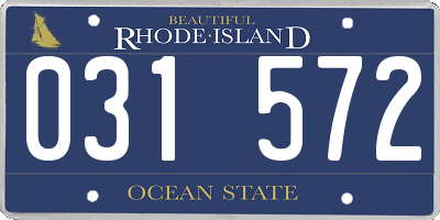 RI license plate 031572
