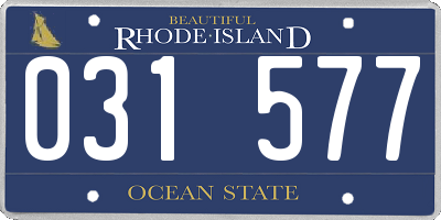 RI license plate 031577