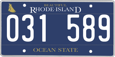 RI license plate 031589