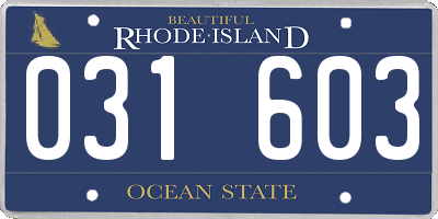 RI license plate 031603