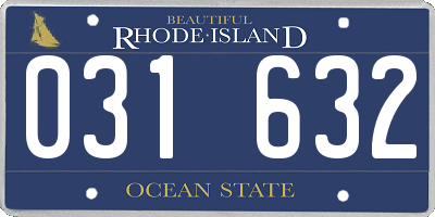 RI license plate 031632