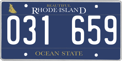 RI license plate 031659