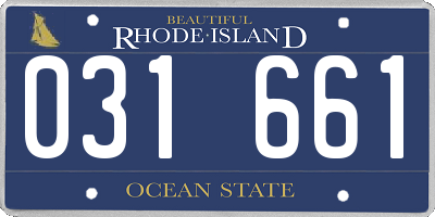 RI license plate 031661