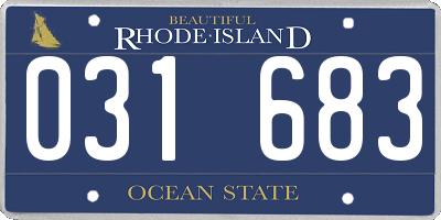 RI license plate 031683