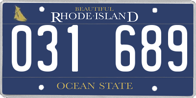 RI license plate 031689