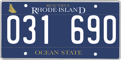 RI license plate 031690
