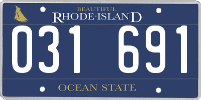 RI license plate 031691