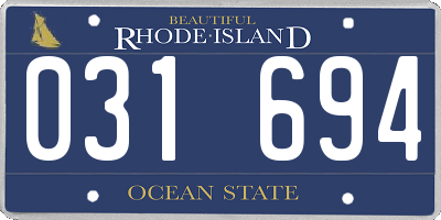 RI license plate 031694