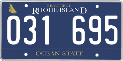 RI license plate 031695