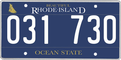 RI license plate 031730