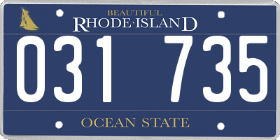 RI license plate 031735