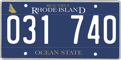 RI license plate 031740