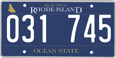 RI license plate 031745