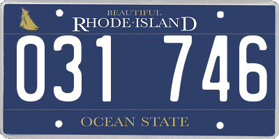 RI license plate 031746
