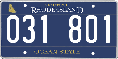 RI license plate 031801