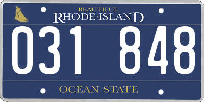 RI license plate 031848