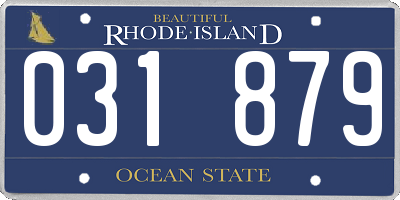 RI license plate 031879