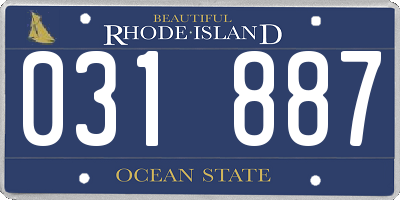 RI license plate 031887