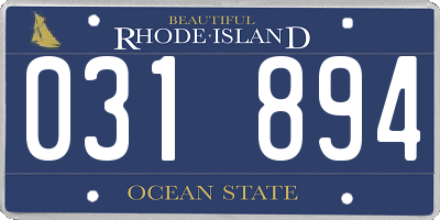 RI license plate 031894
