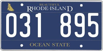 RI license plate 031895