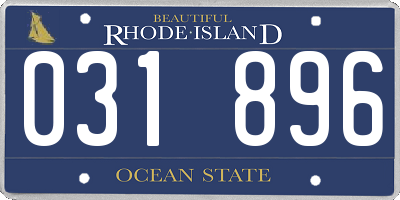 RI license plate 031896