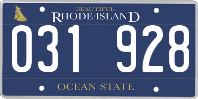 RI license plate 031928