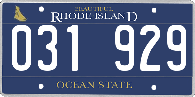 RI license plate 031929