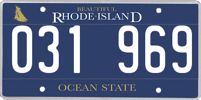 RI license plate 031969
