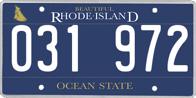 RI license plate 031972