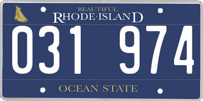 RI license plate 031974