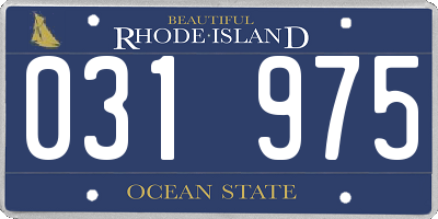 RI license plate 031975