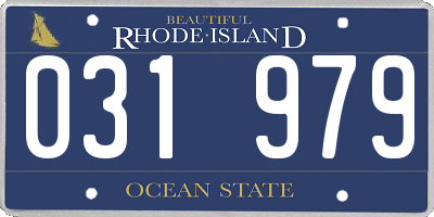 RI license plate 031979