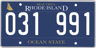 RI license plate 031991