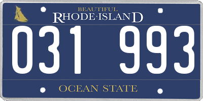 RI license plate 031993