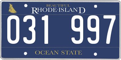 RI license plate 031997