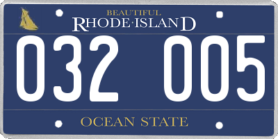 RI license plate 032005