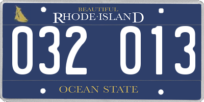 RI license plate 032013