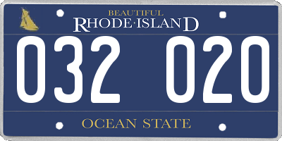 RI license plate 032020