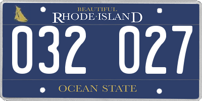 RI license plate 032027