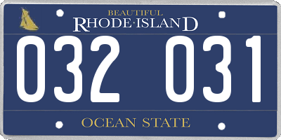 RI license plate 032031